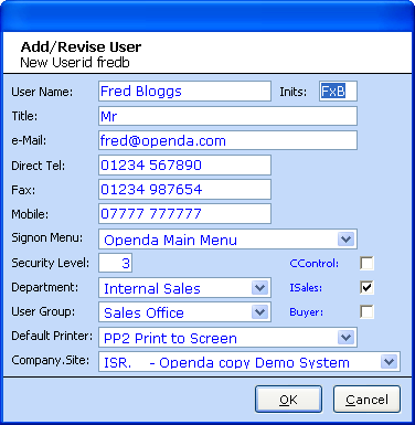 User add